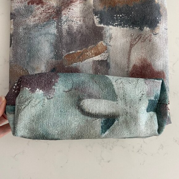 Hand Crafted Abstract/Floral Fabric Tote Bag w Nylon Handles Multi Color Sz OS - Picture 4 of 7